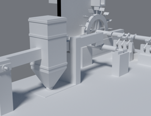 Reconstrucción 3D del funcionamiento mecánico de una rueda hidráulica